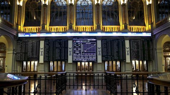 Interior de la Bolsa de Madrid.