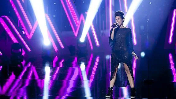 Barei durante su actuación en 'Objetivo Eurovisión'.