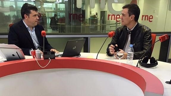 Pedro Sánchez, durante la entrevista.