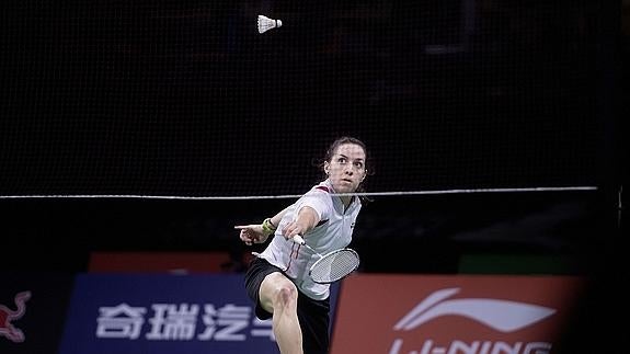 Bea Corrales, durante un partido. 