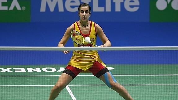 Carolina Marín, durante un partido. 