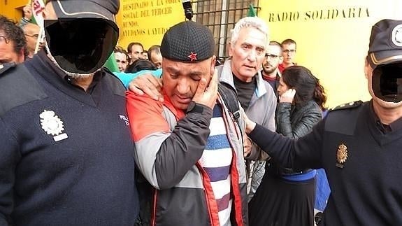 Andrés Bódalo, durante su detención.