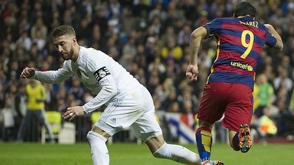 Ramos, durante un partido del Real Madrid. 