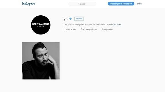 Imagen del Instagram de Yves Saint Laurent. 