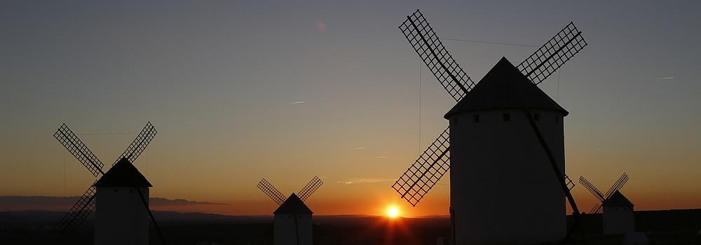 Un retrato de Cervantes en 'El Quijote' más grande del mundo, en El Toboso.