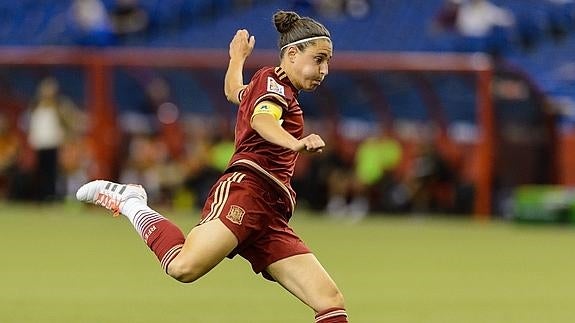 Vero Boquete, en un partido con la selección española. 