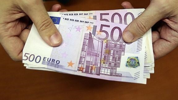 Varios billetes de 500 euros.