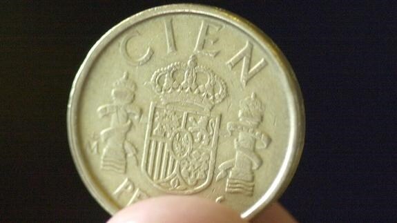 Moneda de cien pesetas. 