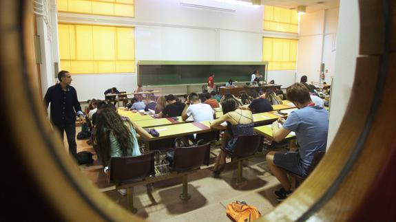 Estudiantes, en la Universidad de Valladolid.