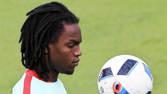 Renato Sanches, durante un entrenamiento. 