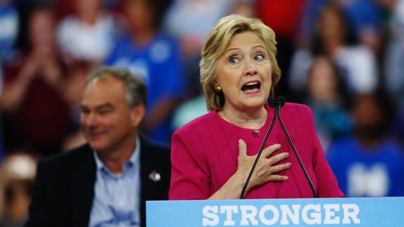 Hillary Clinton, durante un acto electoral en Filadelfia. 