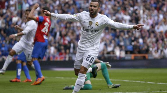 Jesé, durante un partido con el Real Madrid. 