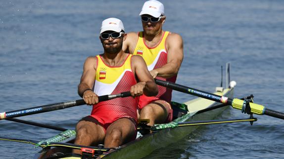 Álex Sigur y Pau Vela, durante los Juegos Olímpicos. 