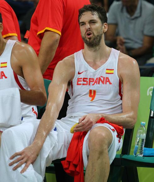 Pau Gasol, durante el partido ante Francia. 