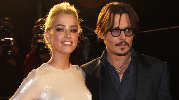 Johnny Deep y Amber Heard.