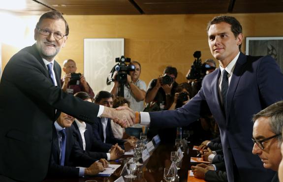 Rajoy y Rivera. 