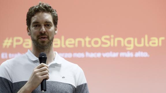 Pau Gasol, durante un acto publicitario. 