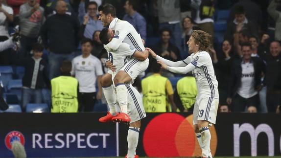 Morata celebra su gol. 