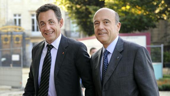 El expresidente Nicolas Sarkozy y el ex primer ministro Alain Juppé.