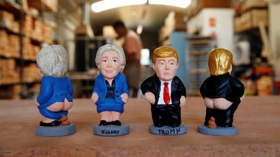 Los 'caganer' de los candidatos a la Casa Blanca.