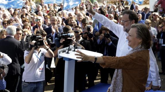 Mariano Rajoy, junto a Luisa Fernanda Rudi. 