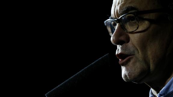 Artur Mas, durante el homenaje a Companys.