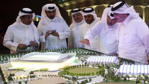 Presentación del diseño del estadio de Al Rayyan. 