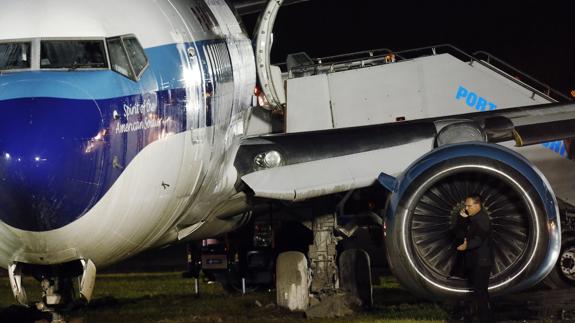 El avión en el que viajaba Mike Pence.