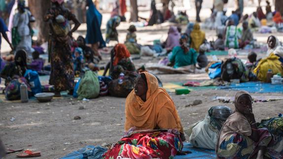 Desplazados por el terrorismo de Boko Haram en el norte de Nigeria.