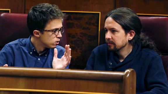 Íñigo Errejón y Pablo Iglesias.