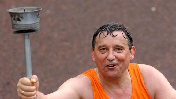 Graham Taylor, en el Maratón de Londres en 2004. 