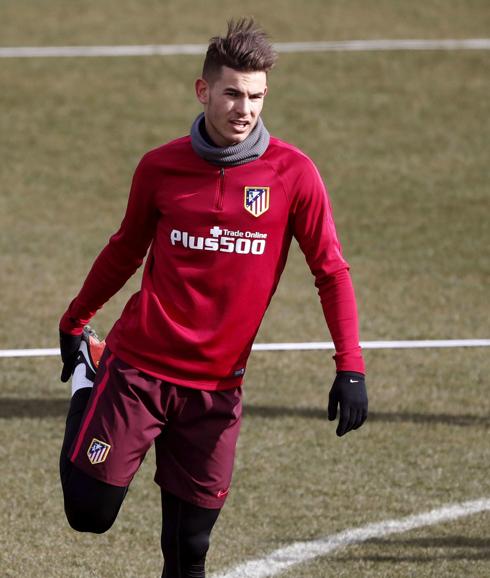 Lucas Hernández, en un entrenamiento. 