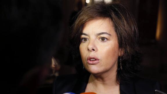 La vicepresidenta del Gobierno, Soraya Sáenz de Santamaría.