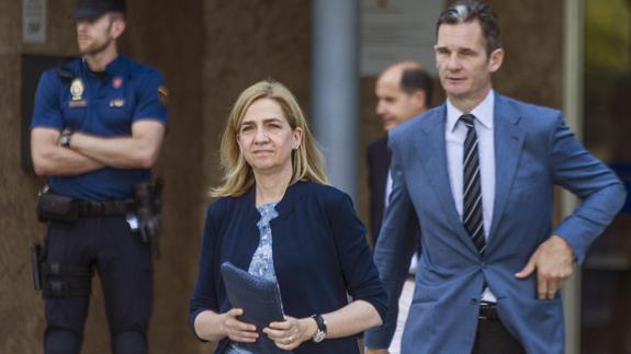 La infanta Cristina junto a Iñaki Urdangarin.