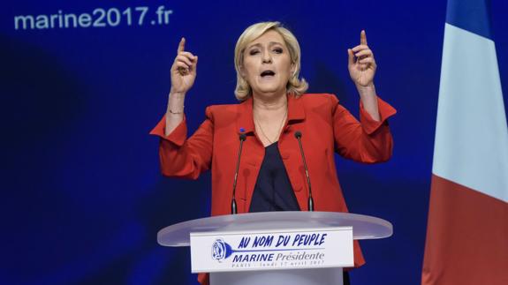 La candidata ultraderechista a las presidenciales francesas, Marine Le Pen.