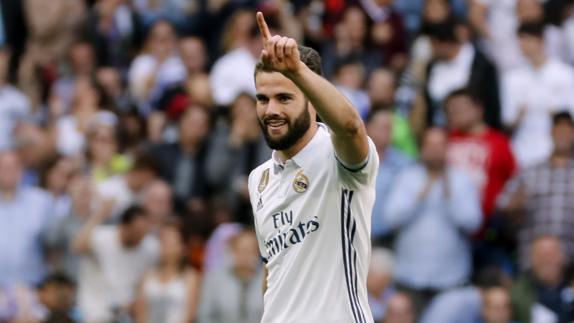 Nacho, durante el partido ante el Sevilla. 