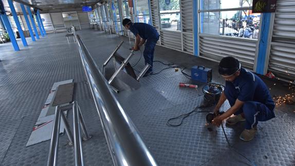 Estación de autobuses de Yakarta donde fue el atentado.