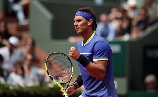 Rafa Nadal celebra un punto. 