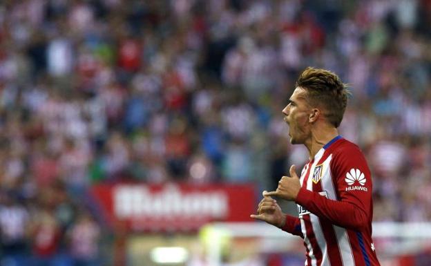 Antoine Griezmann celebra un gol con el Atlético. 