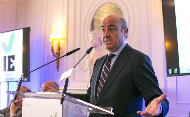 El ministro de Economía, Luis de Guindos.