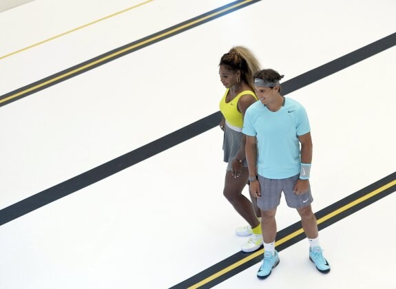 Nadal y Williams, en una imagen de promoción de ayer. 