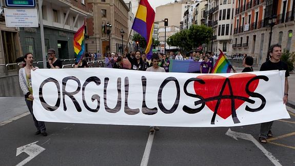 La manifestación por las calles de Logroño./