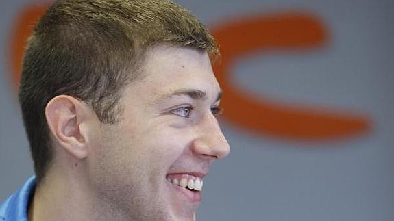 El jugador a su llegada al equipo riojano. 