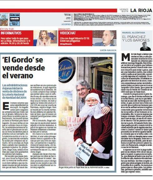 Una noticia premonitoria en Diario LA RIOJA