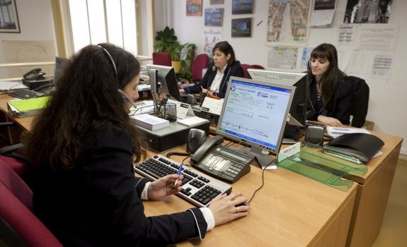 Instalaciones del 010 en el Ayuntamiento de Logroño. 