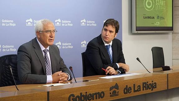 Bayo y Galiana, durante la presentación de la tercera edición de STARTinnova. 