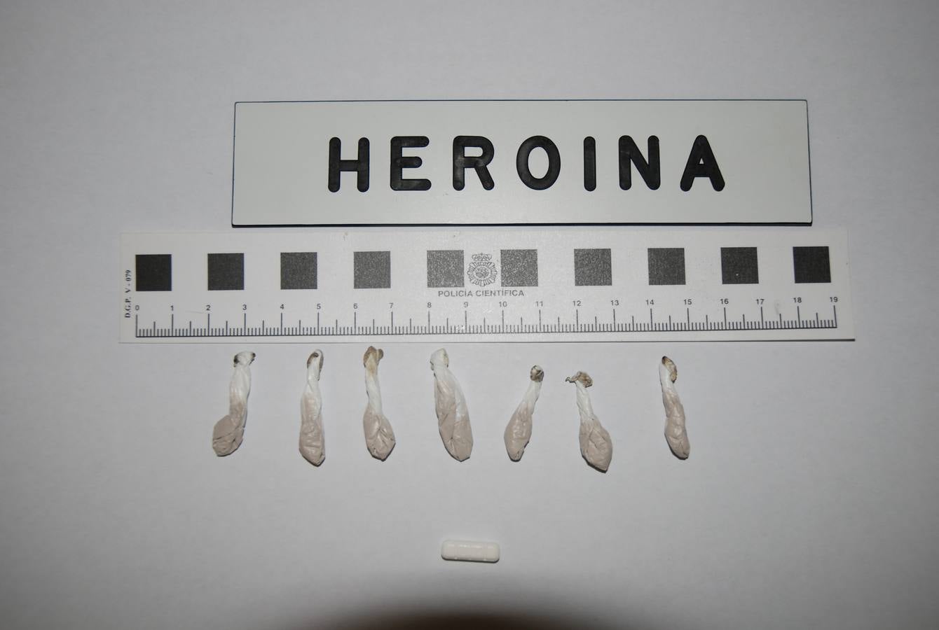 Heroína intervenida por la Policía Nacional. 