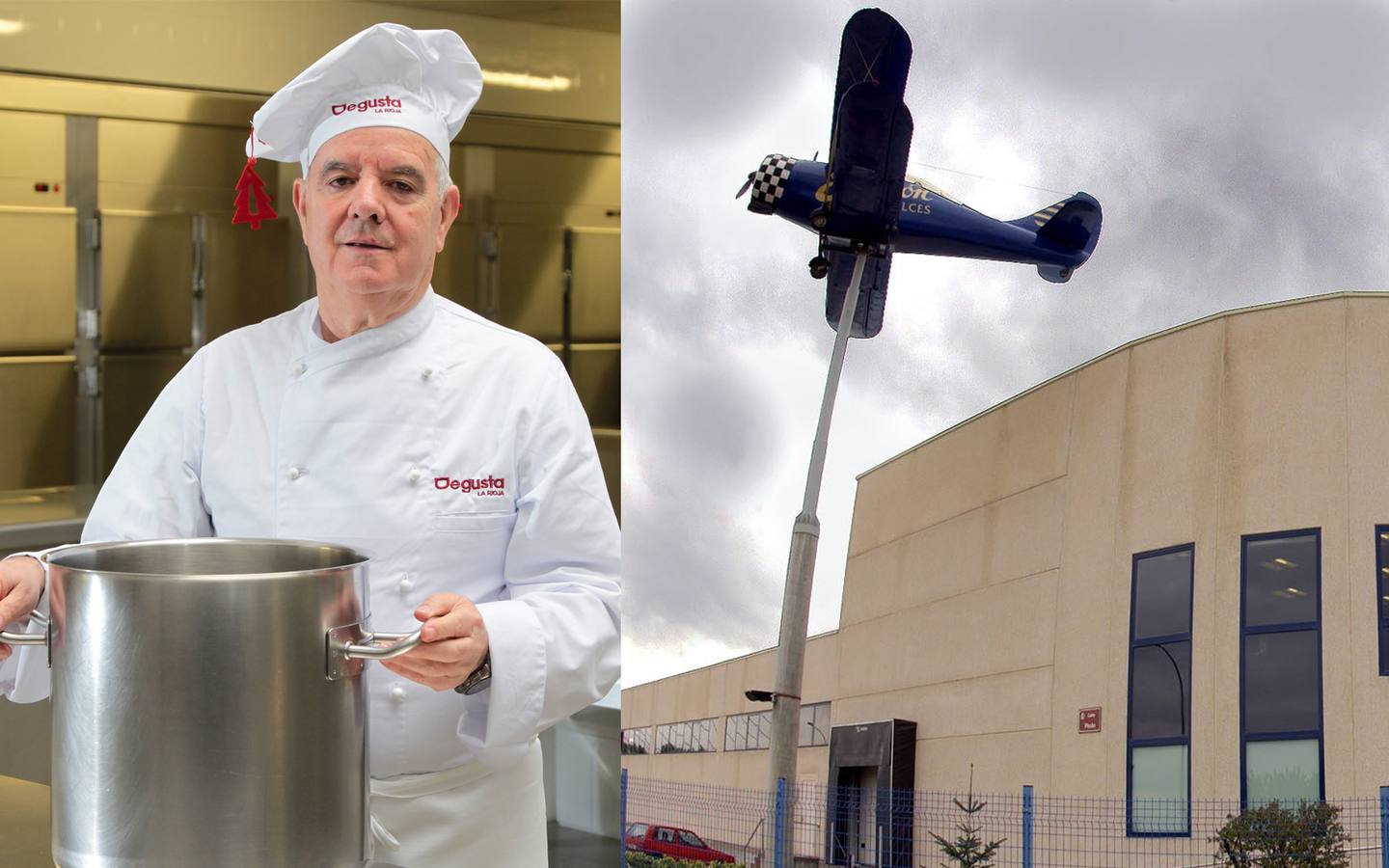 Lorenzo Cañas y Dulces El Avión reciben los 'Delantales Solidarios'. 