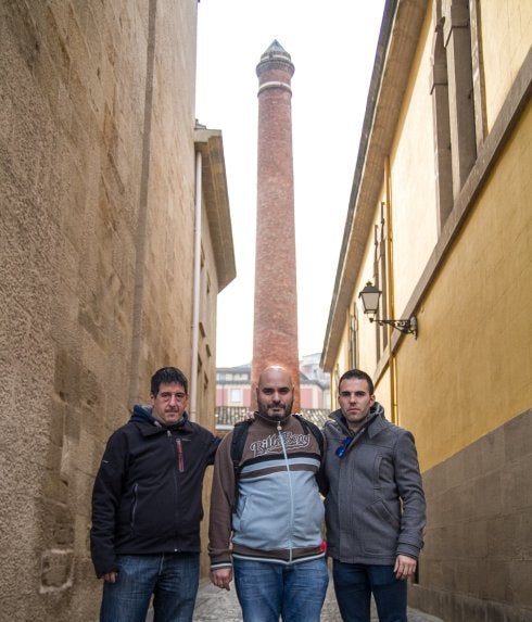 Abel Ibáñez, Jordi Guasch y Diego Estebas, trabajadores de Altadis 