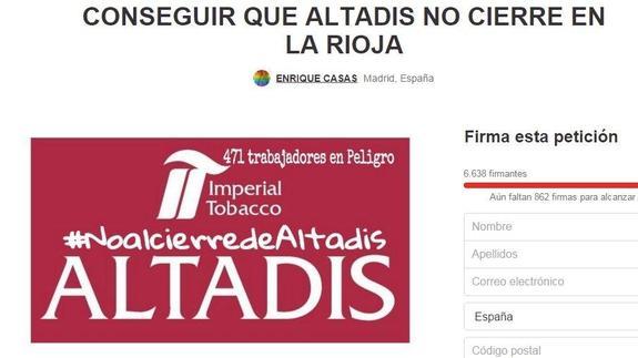 Change.org recoge miles de firmas contra el cierre de Altadis